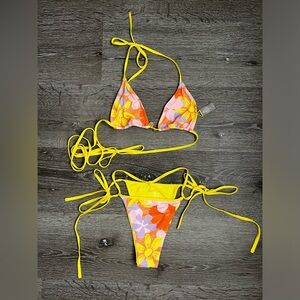 Four Three Seven Colorful Floral Bikini